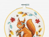 DMC Folk Squirrel Cross-Stitch Kit