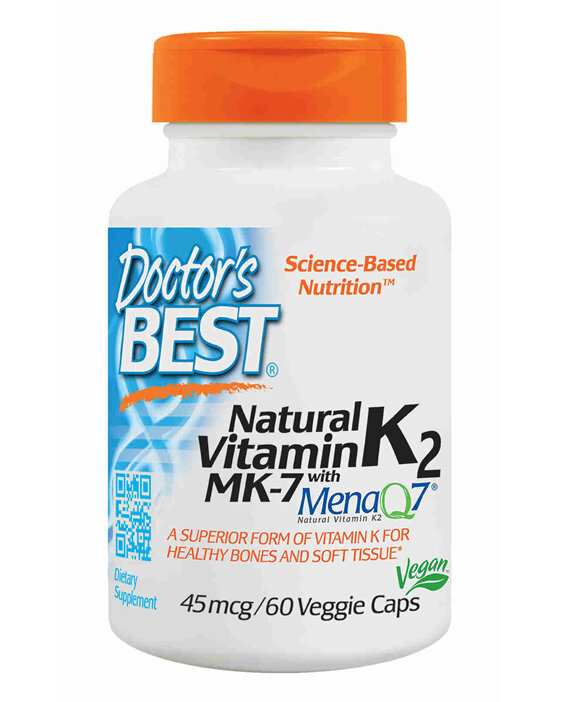 Doctor's Best Vitamin K2 MenaQ7™ (45mcg) - 60 capsules