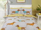 Dolly Dachshund Reversible Duvet Cover Set