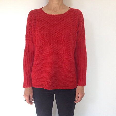 Dolman Textured Sweater - Adults Pattern by Broadway Yarns
