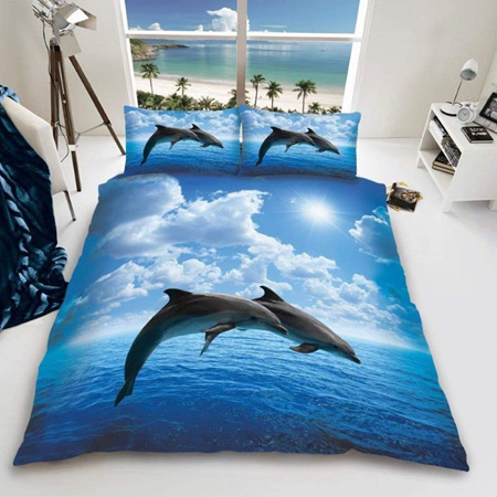 Dolphin Reversible Duvet Cover Set
