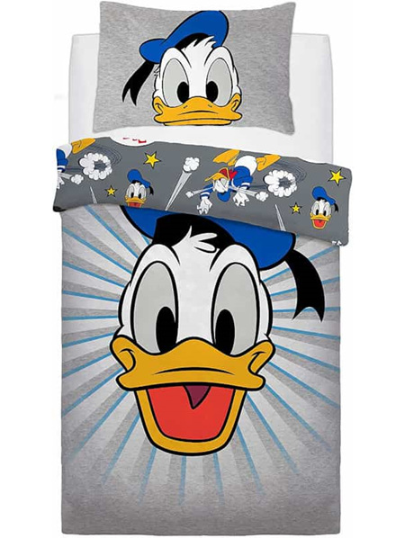Donald Duck Reversible Single Duvet Cover Set