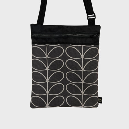 Dory Large fabric bag - Orla Kiely grey stem