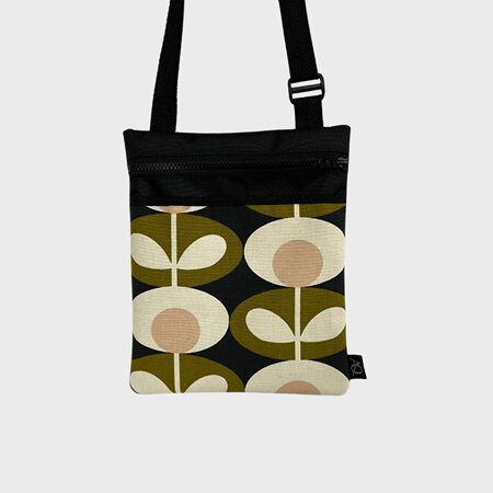 Dory Medium fabric bag - Orla Kiely olive