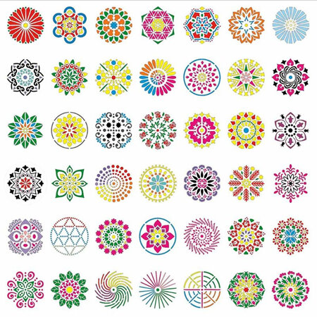 Dotting Stencils - Round Set