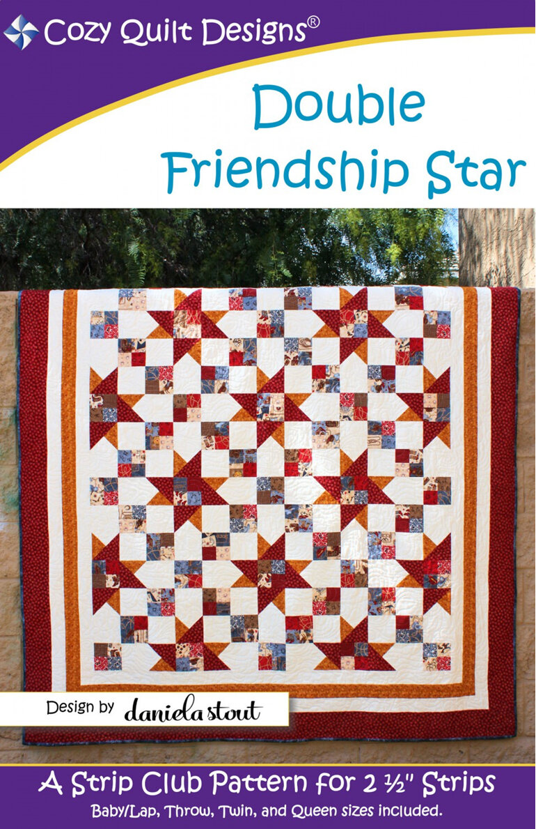 Double Friendship Star Quilt Pattern from Cozy Quilt Designs