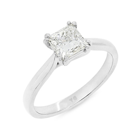 Double Prong Princess Cut Diamond Ring