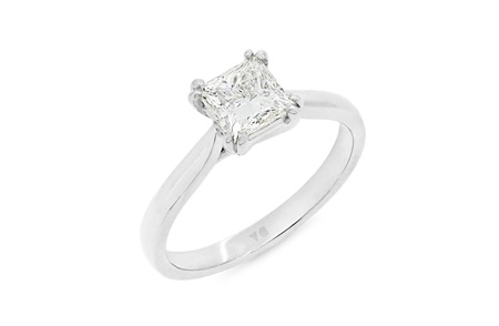 Double Prong Princess Cut Diamond Ring