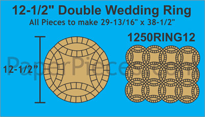 Double Wedding Ring Paper Pieces