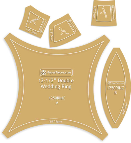 Double Wedding Ring Template Set 12-1/2"