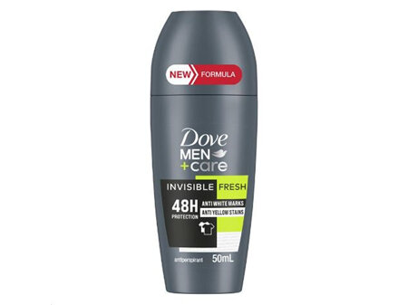 Dove for Men Antiperspirant Deodorant Roll On Invisible Fresh 50ml