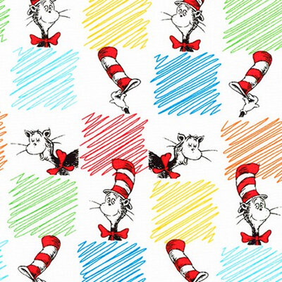 Dr Seuss - The Cat In The Hat - Scribble Square Multi