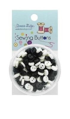 Dress it up Sewing Buttons - Black & White