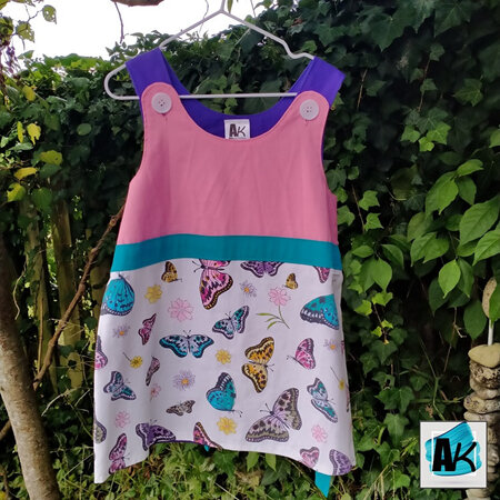 Dress, size 4 – Butterflies with Pink & Purple
