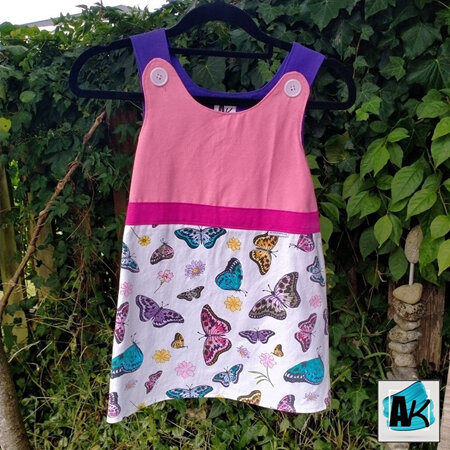 Dress, size 5 - Butterflies with Light Pink & Purple