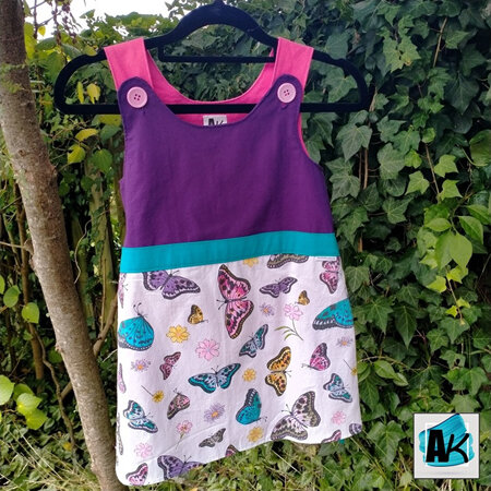 Dress, size 5 - Butterflies with Purple & Hot Pink