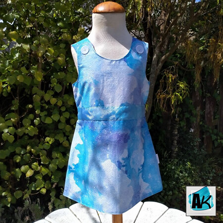 Dress, size 5 – Watercolour Sparkles, Blues