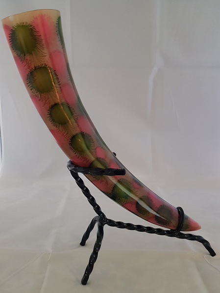 Drinking Horn Type 12 - With Pink and Green Spots