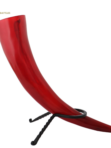 Drinking Horn Type 22 - Red with Black Accents