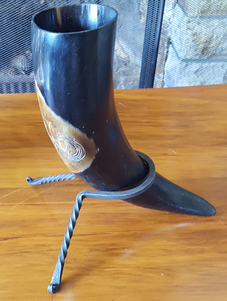Drinking Horn  Type 34 - with Carved Horse Design