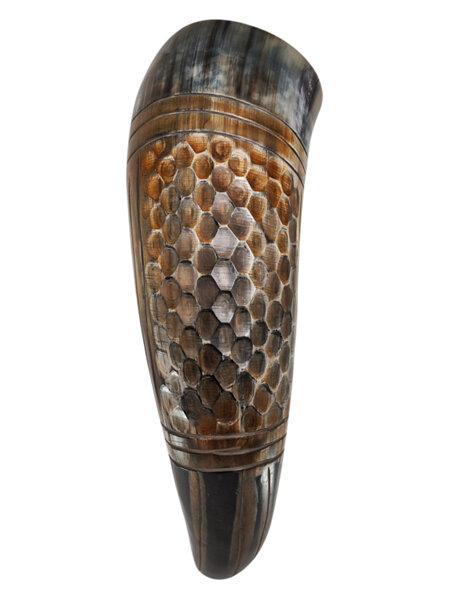Drinking Horn Type 37 - Honeycomb Pattern Mead Horn