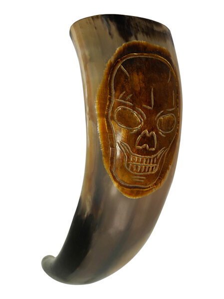 Drinking Horn Type 39 - Drinking Horn with Skull