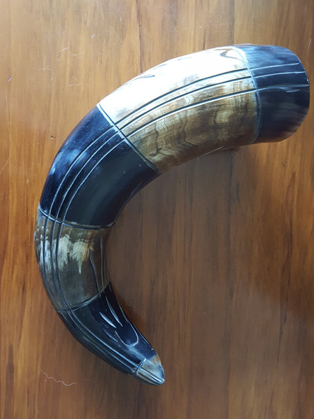 Drinking Horn Type 40 - Banded Horn with Carved Decorations