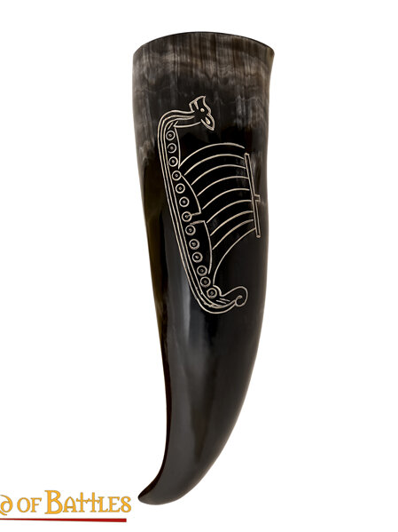 Drinking Horn Type 53 - Drinking Horn with Viking Long Ship