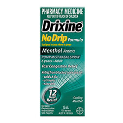 Drixine No Drip Formula Menthol Nasal Spray 15mL