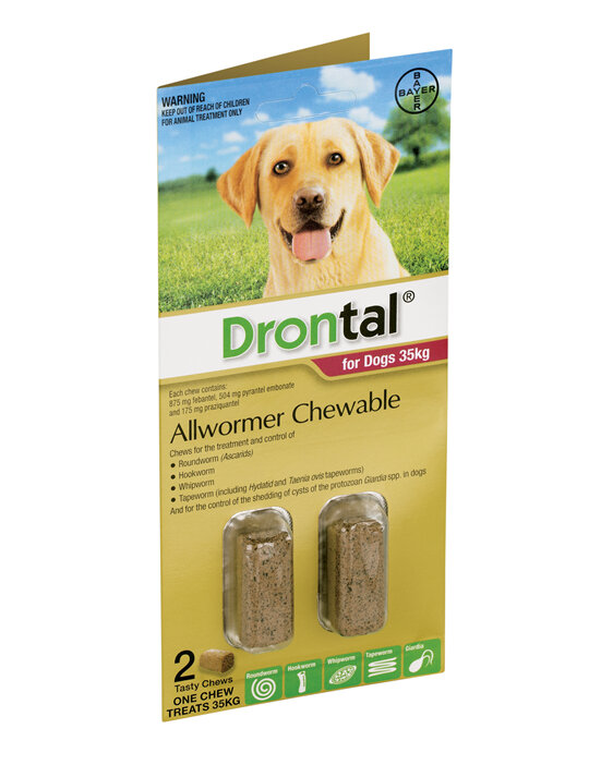 Drontal® Allwormer Chewable for Dogs 10kg or 35kg