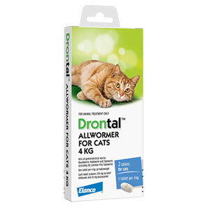 Drontal® Allwormer For Cats 4kg, 2 pack