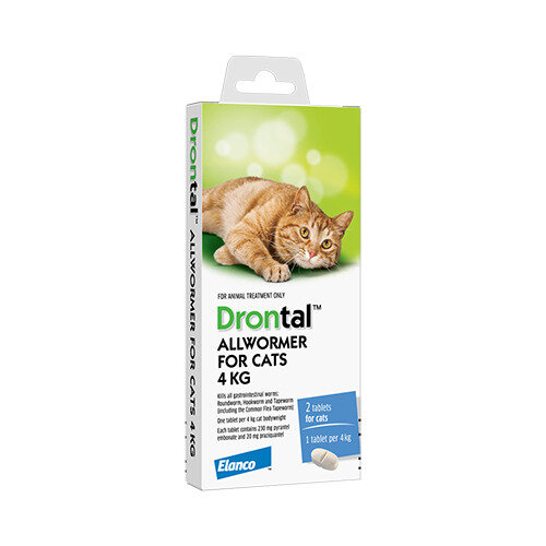 Drontal® Allwormer For Cats 4kg, 2 pack