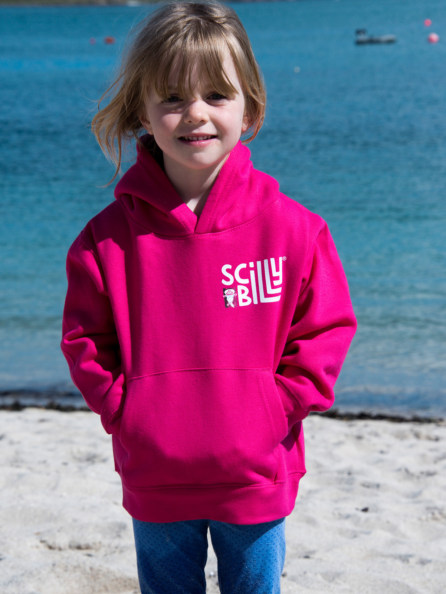 Kids Fuchsia Pink ScillyBilly hoodie