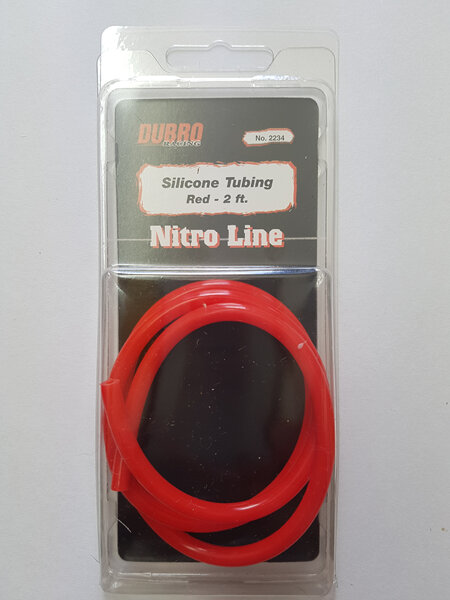 Dubro Silcone Fuel tubing RED 2FT