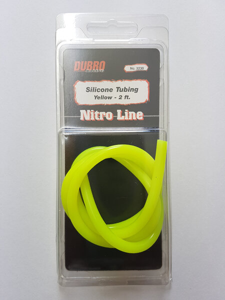 Dubro Silicone fuel tubing YELLOW 2 FT