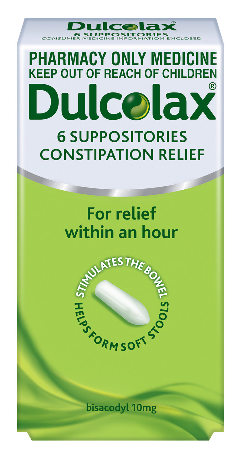 Dulcolax 10mg Suppositories - 6 Suppositories