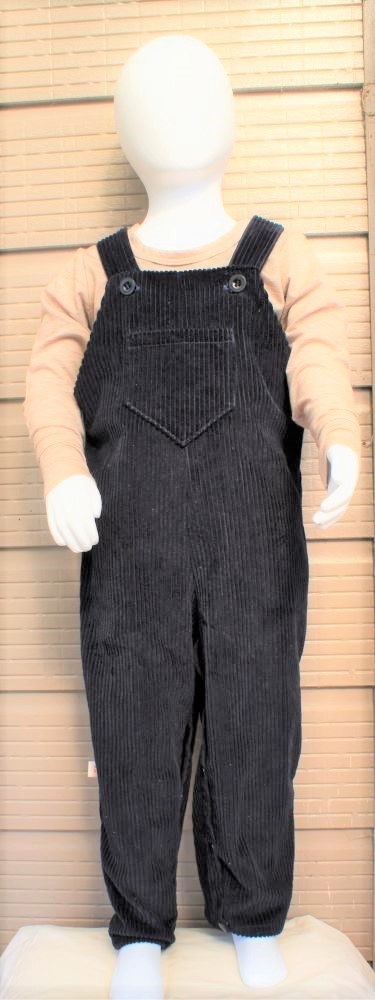 Dungarees in Navy Cotton  Corduroy, 4 years