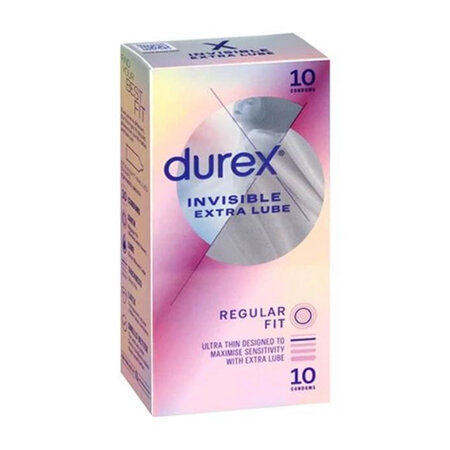 DUREX Invis. Extra Lube Condoms 10pk