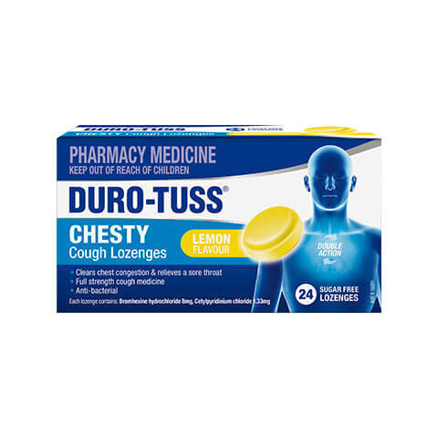 Duro-Tuss Chesty Cough Sugar Free Lozenges Lemon
