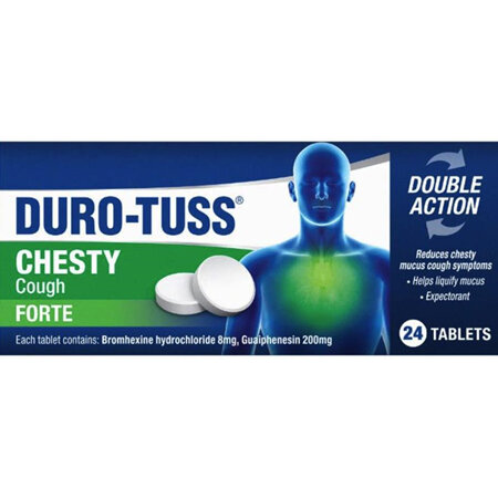 DURO-TUSS CHESTY FORTE 24 TABLETS