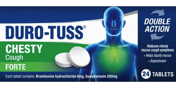 DURO-TUSS CHESTY FORTE 24 TABLETS