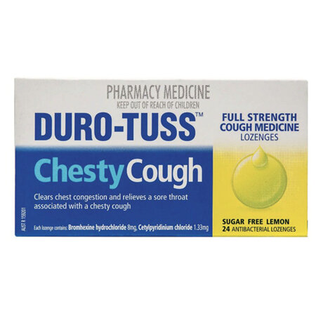 DURO-TUSS Chesty Lozenge Lemon Sugar Free 24
