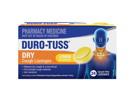 Duro-Tuss Dry Cough Lozenges Lemon 24