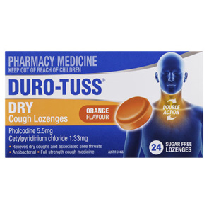 DURO-TUSS Dry Cough Lozenges Orange 24 Lozenges