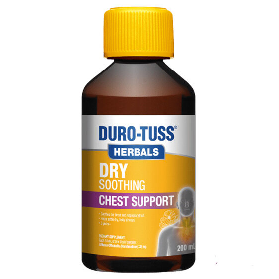 Duro-Tuss Herbal Dry Soothe Chest 200ml cough cold flu