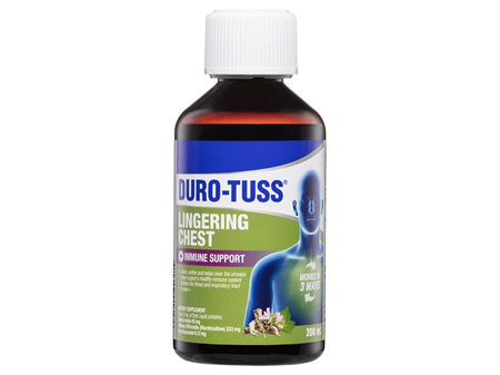DURO-TUSS Lingering Chest + Immune Support 200ml