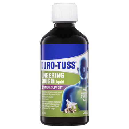 Duro-Tuss Lingering Cough Liquid + Immune Support 200mL