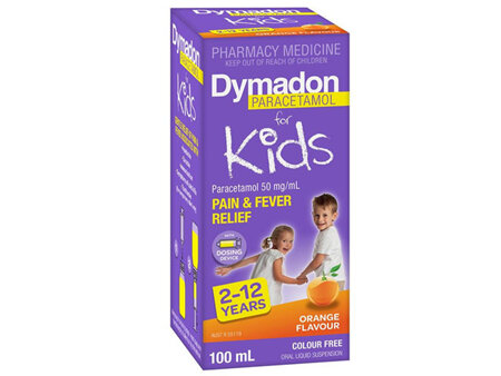 Dymadon Paracetamol 2-12 Years Orange 100ml