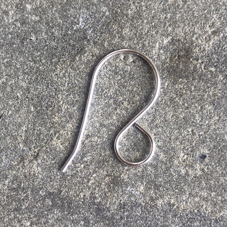 Earring hooks - .7mm - sterling silver - medium with large eye