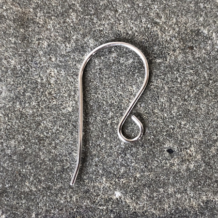 Earring hooks - .7mm - sterling silver - medium